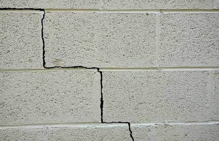Cracked block walls