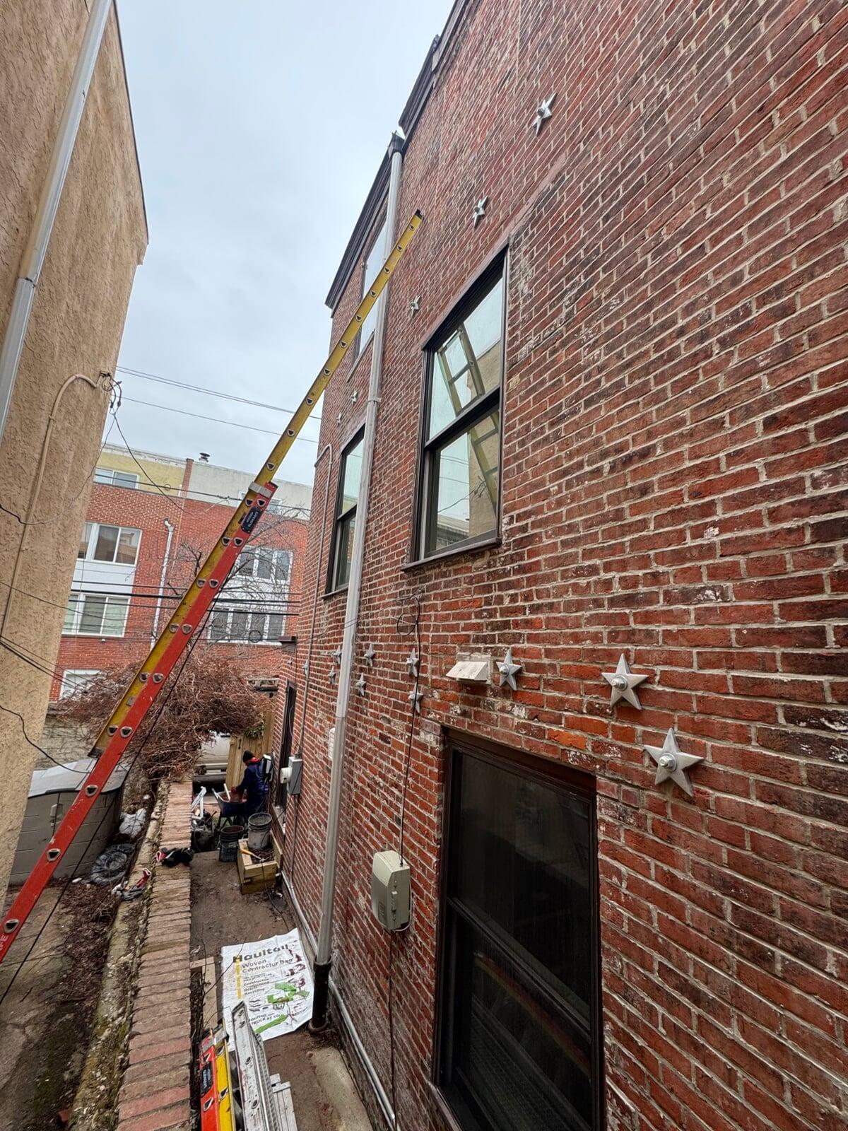 Bowing Brick Wall Repair in NJ & Philadelphia | Structural Star Bolts